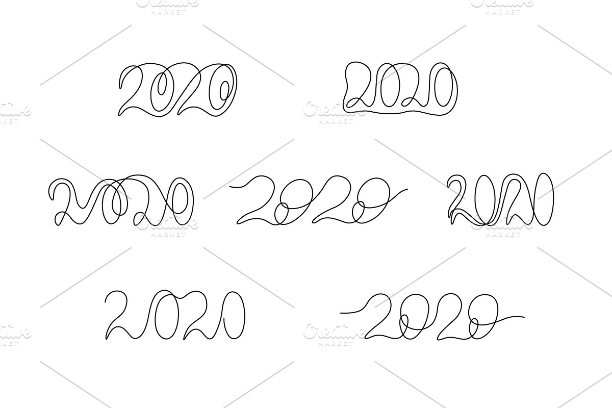 New Year 2020 year of the rat set., an Animal Illustration by Anastasiia_Dzhioeva (Photo 2 of 6)
