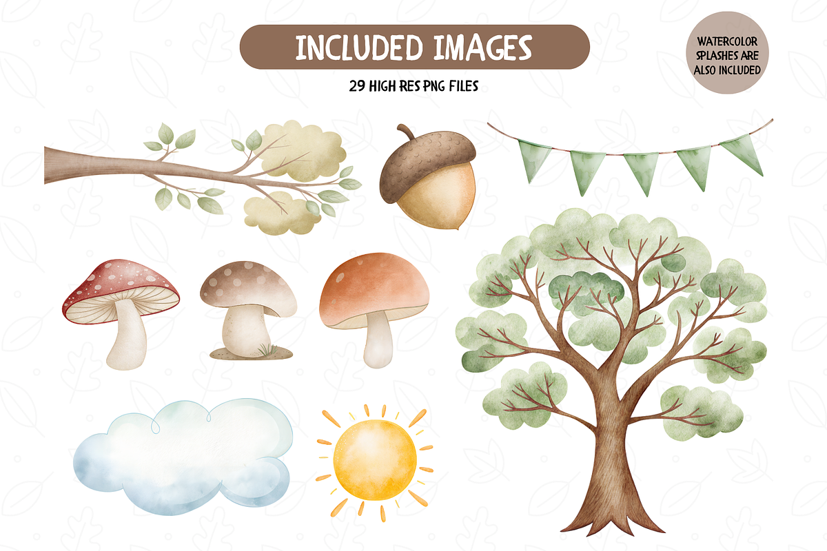 Woodland Creatures Clipart, an Illustration by TatiMockup (Photo 4 of 5)
