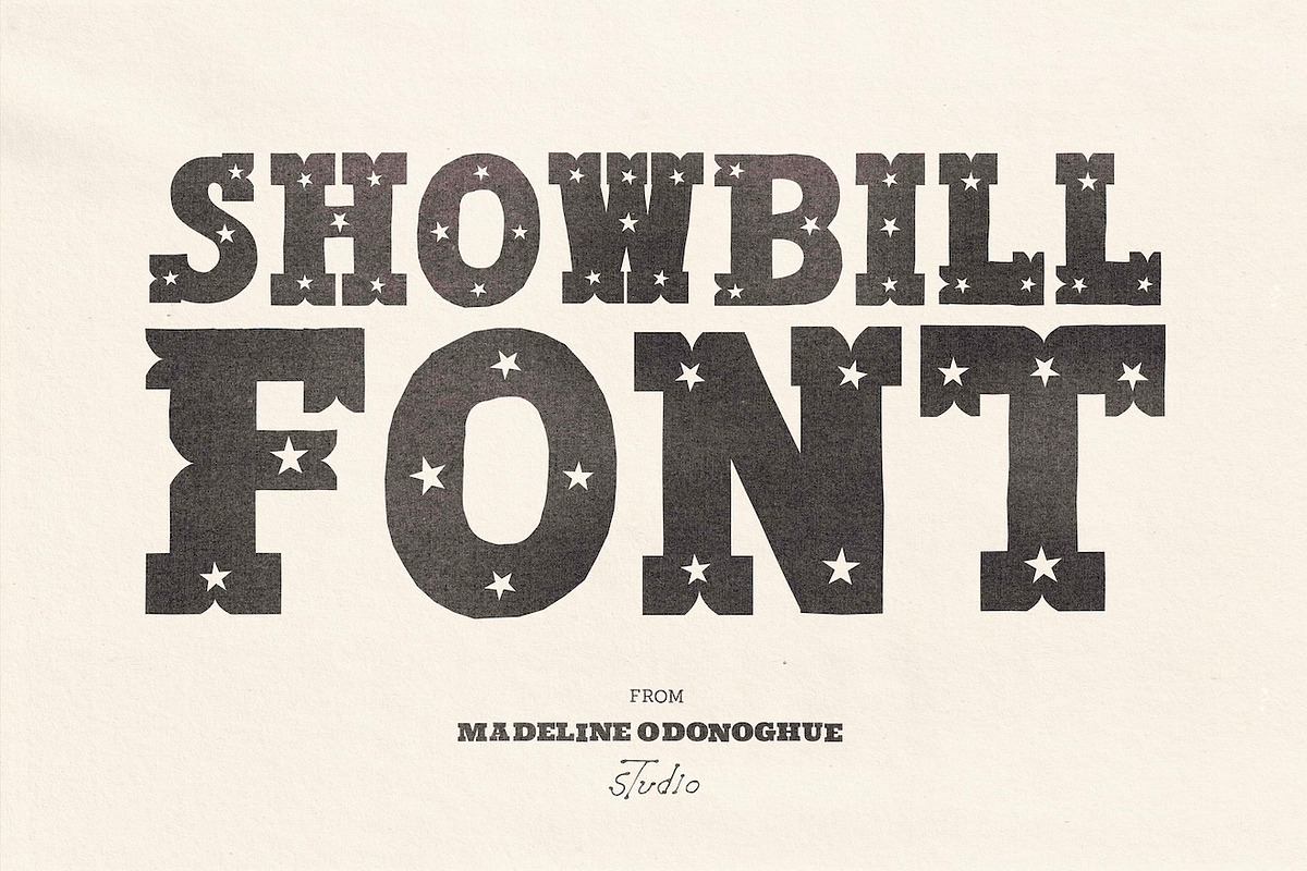 ShowBill Hand Drawn Western Font, a Slab Serif Font by Madeline ODonoghue Design (Photo 6 of 10)