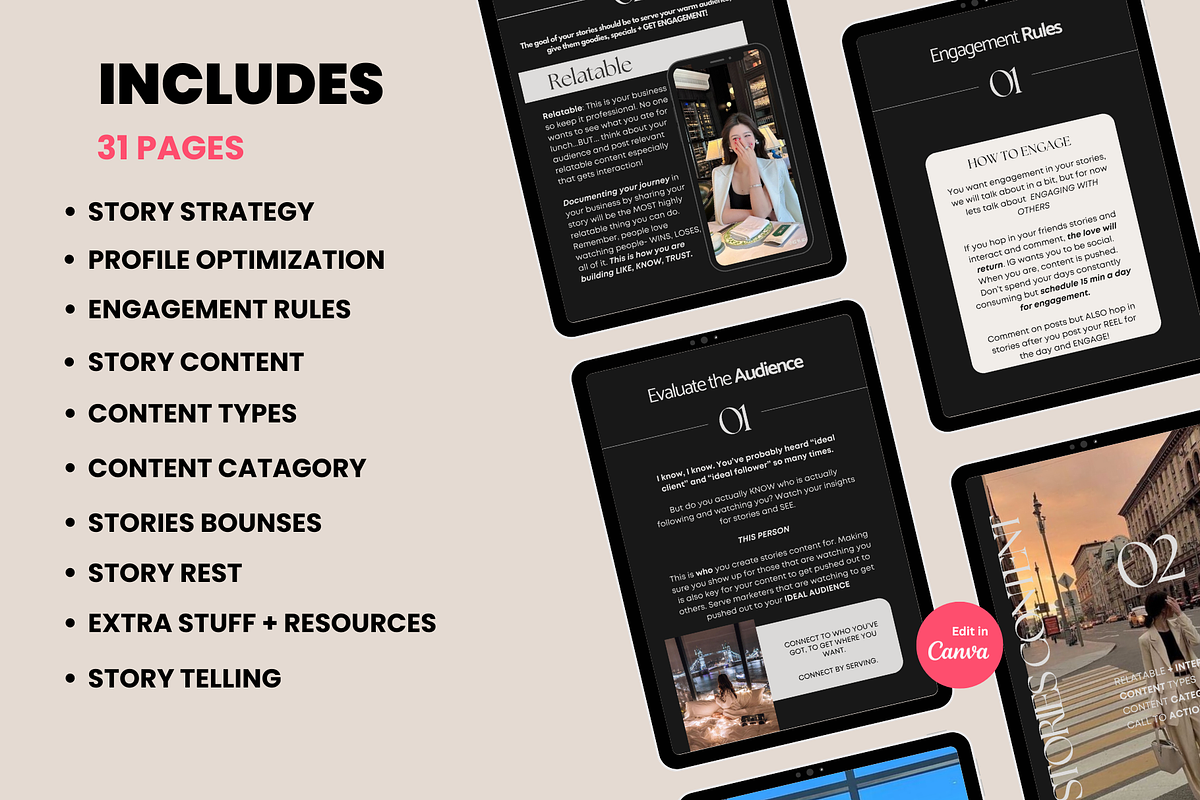 MRR Sell On Stories Guide PLR, a Marketing Template by Design By Hira (Photo 2 of 9)