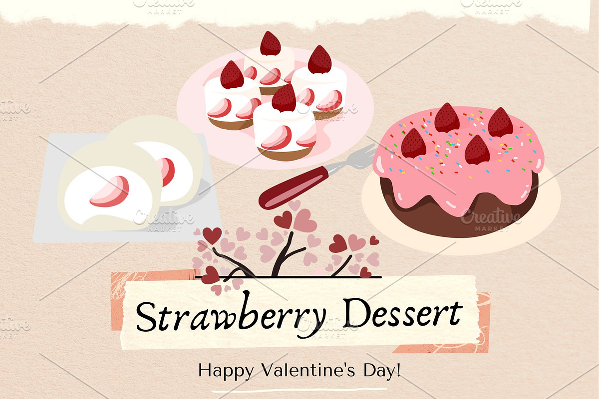 Strawberry Dessert, a Graphic by PKshop (Photo 1 of 3)