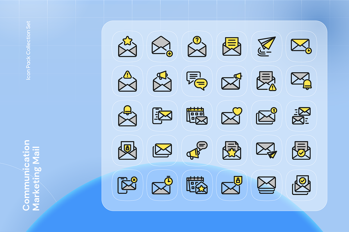 Communication Marketing Mail Icon, an Outline Icon by Nathaya Studio (Photo 2 of 2)