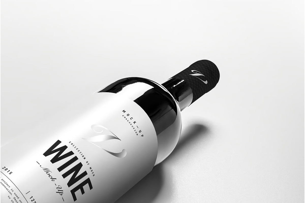 Wine Mock-up, a Product Mockup by zippypixelstudio (Photo 3 of 11)