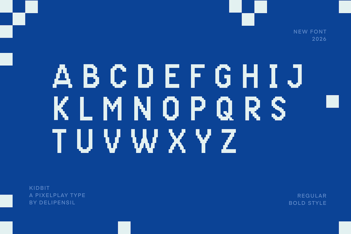 Kidbit - A pixelplay type, a Sans Serif Font by delipensil (Photo 5 of 9)