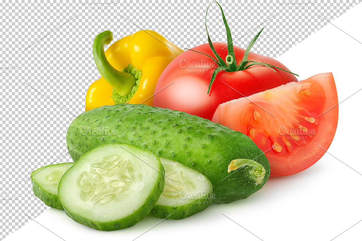 Tomato and cucumber, an Object Graphic by Fruits+Veggies (Photo 4 of 4)