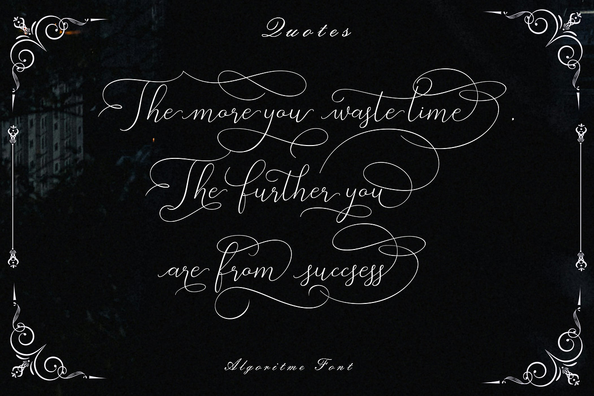 Algoritme, a Script Font by Sulthan Studio (Photo 7 of 8)