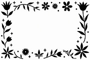 Botanical Frame SVG Collection, an Illustration by yasushie (Thumbnail 7 of 10)