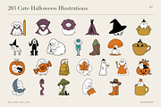 203 Cute Halloween Illustrations, a Seasonal Illustration by designvectx (Thumbnail 8 of 11)