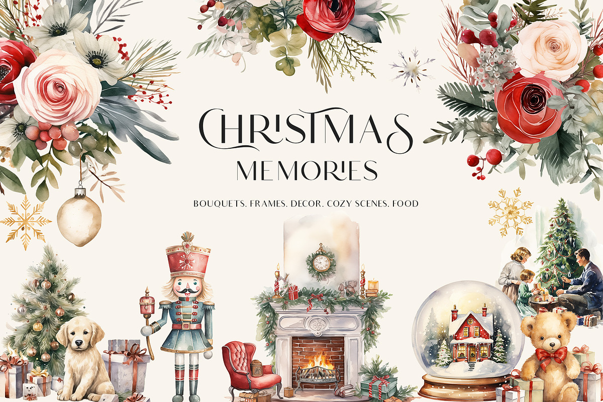 Christmas Memories- Watercolor Set, a Decorative Illustration by Grace Noboa Illustrations (Photo 1 of 12)
