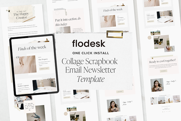 Flodesk Collage Email News Template preview 7