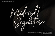 Midnight Signature Font, a Script Font by MJB Letters (Thumbnail 10 of 10)