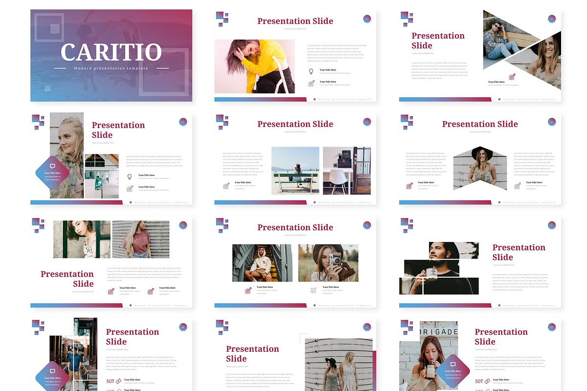 Caritio - Google Slide Template, a Presentation Template by AQR Studio