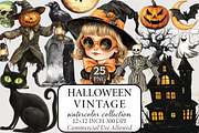 VIntage Halloween  Bundle -25 PNG, an Illustration by Libby Wishes (Thumbnail 1 of 9)