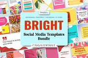 Bright Social Media Template Bundle, a Social Media Template by Snapybiz (Thumbnail 1 of 9)