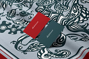 Crimson & Silver Botanical Scarf, an Object Graphic by ilustrinna (Thumbnail 9 of 9)