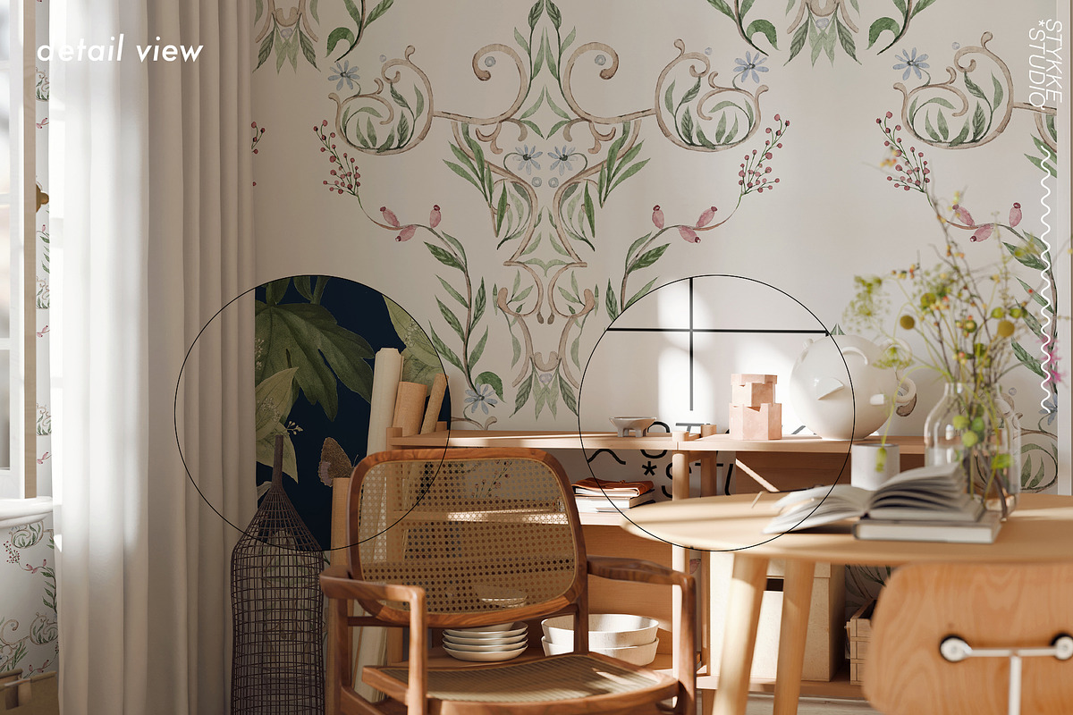 Wallpaper Mockup | MEYKA'S WALLS, a Household Mockup by Stykke Studio (Photo 4 of 11)