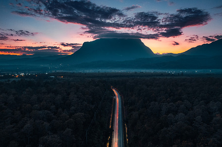 sunset scenery mountains and evening sky, a Nature Photo by Art Rachen