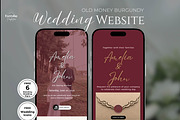 Burgundy Old Money Wedding Website, a Landing Page Template by Everyday Perfection (Thumbnail 1 of 10)