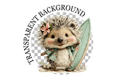 Whimsical Summer Hedgehog Clipart, a Seasonal Illustration by Rose Art (Thumbnail 6 of 6)