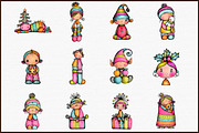 Whimsical Christmas Baby Kid Clipart, an Illustration by Sublimation Artist (Thumbnail 3 of 6)