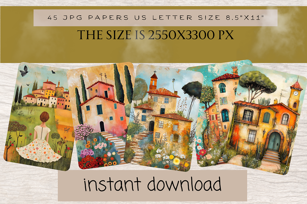 TUSCANY COUNTRYSIDE JUNK JOURNAL, a Decorative Illustration by Daring Digies (Photo 6 of 9)