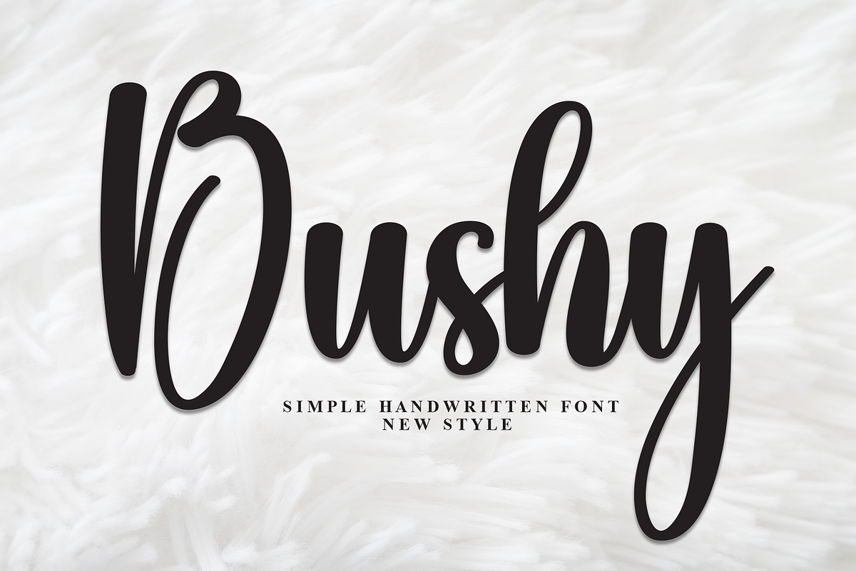 Bushy | Script Font, a Handwritten Font by Scratchones (Photo 1 of 8)