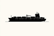 Sailing & Cargo Ship Silhouette Bund, an Illustration by Creativeshirt (Thumbnail 8 of 9)