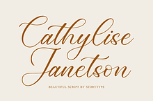 Cathylise Janetson Script Font