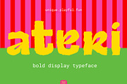 Ateri - Wiggly Bold San Serif, a Sans Serif Font by Elena Choo (Thumbnail 1 of 12)