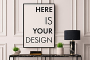 Mock up poster with a console table, a Print Template by FilL239 (Thumbnail 2 of 7)