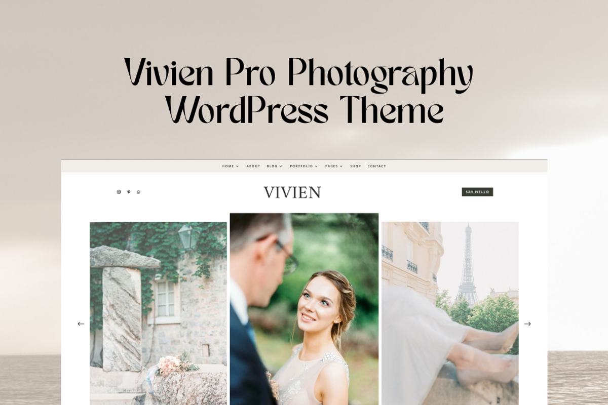 Photography Vivien WordPress Divi 5, a WordPress Template by Lovely Confetti (Photo 2 of 5)