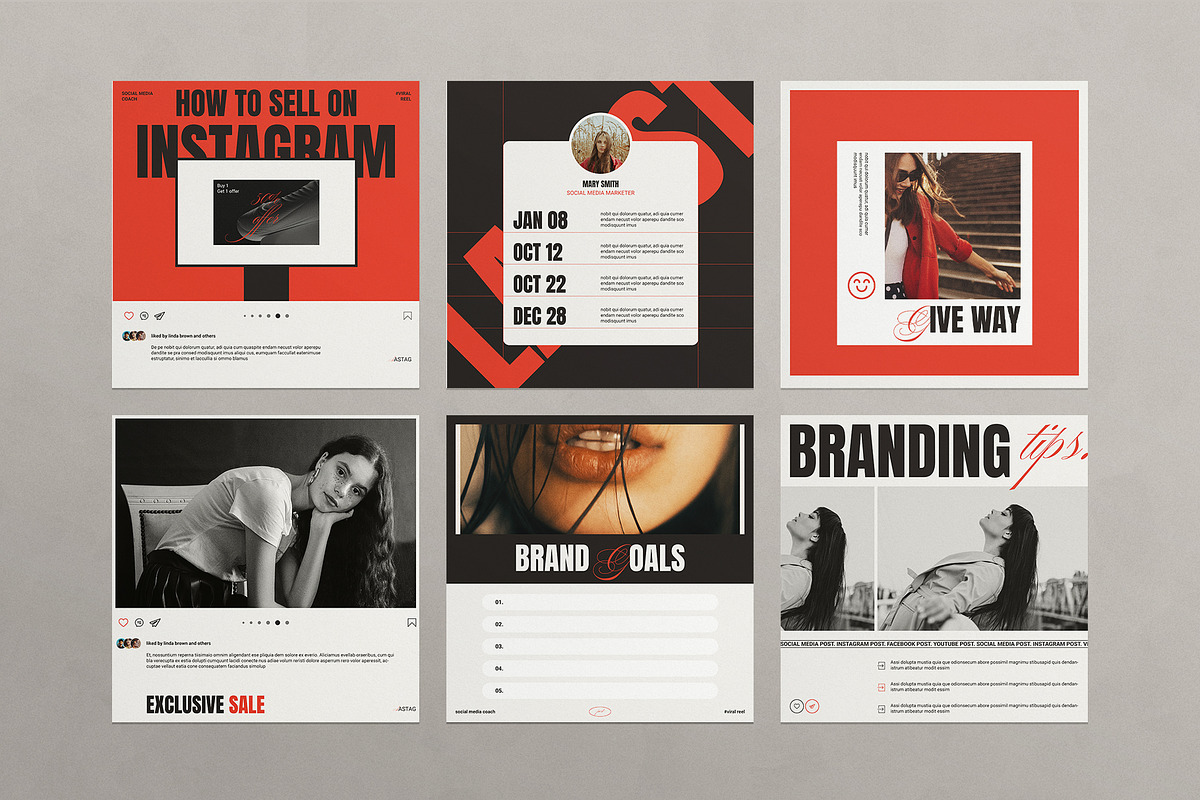 Social Media Post Template, a Social Media Template by E-Type