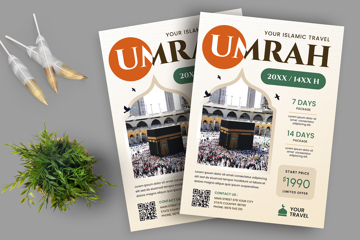 Hajj Umroh Flyer Template Flyer, a Flyer Template by Boostock