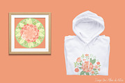 36 FLORAL PEACH FUZZ CLIPART, a Decorative Illustration by Une Affaire de Filles (Thumbnail 3 of 4)