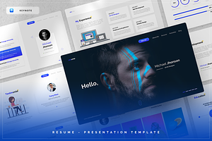 Modern CV Portfolio Keynote, a Presentation Template by YossyOneStd