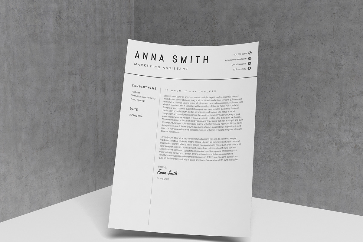 Resume Template / CV, a Resume Template by TheResumeCoach (Photo 5 of 5)
