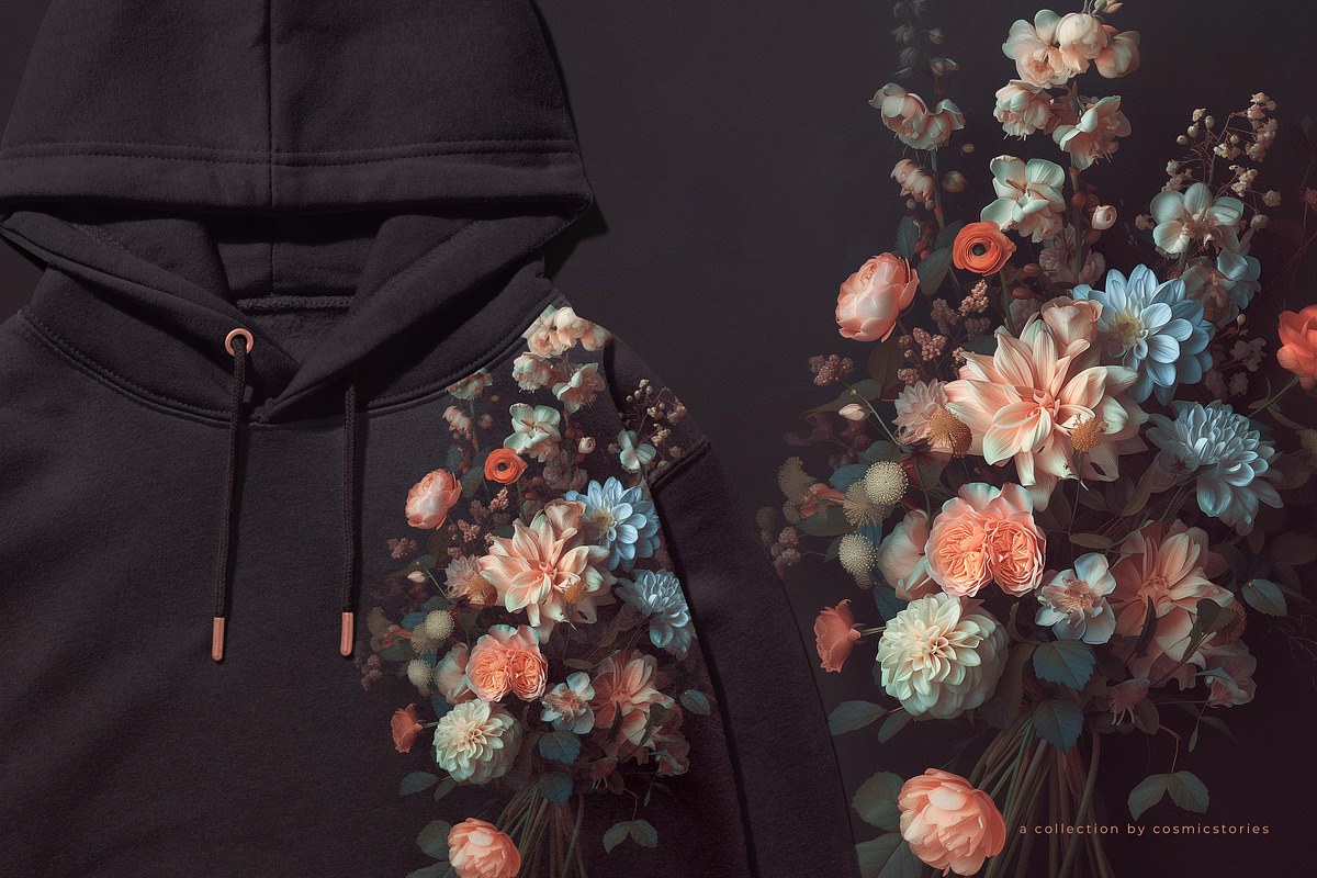 Dark floral patterns & prints, a Wallpaper Graphic by CarmineType (Photo 8 of 10)