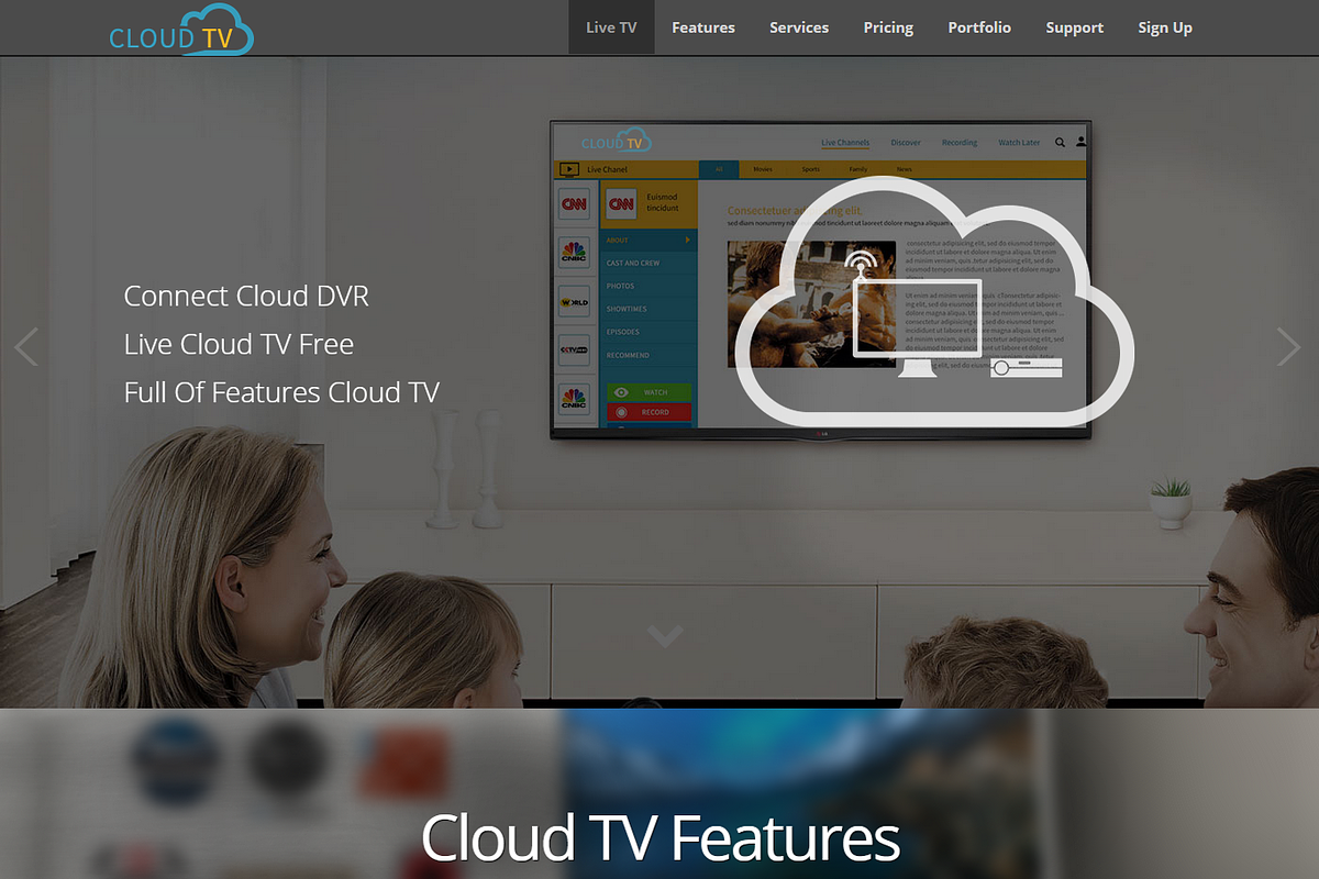 Cloud-TV, a Websites & App Template by uExel Web Design Shop (Photo 1 of 2)
