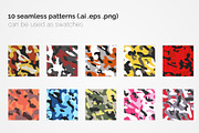Colorful Camouflage Seamless Pattern, a Pattern Graphic by 3Y_Design (Thumbnail 2 of 6)