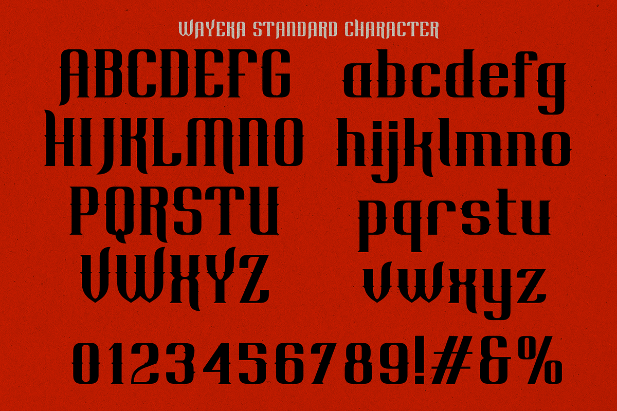 Wayeka Display Font, a Blackletter Font by madeDeduk (Photo 2 of 8)