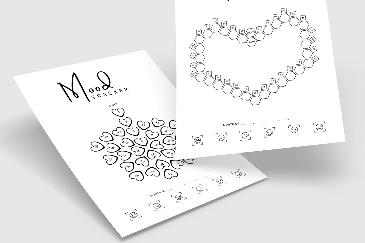 Canva Mood Tracker, a Stationery Template by Amit Debnath (Photo 3 of 8)