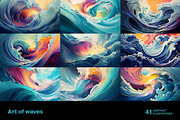 Art of waves. 41 images, a Decorative Illustration by Handmadefont (Thumbnail 2 of 11)