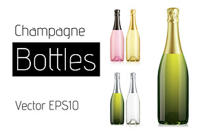 SALE!!! Vector Champagne Bottles