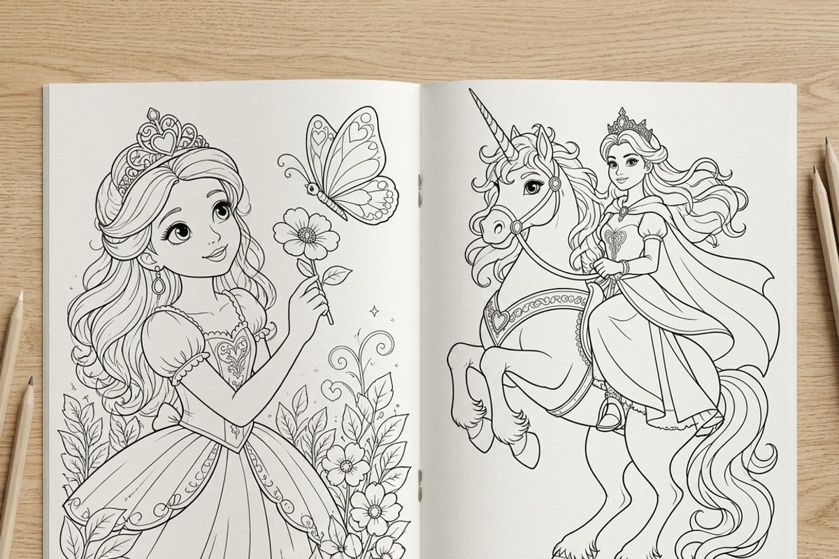 Magical Princess Coloring Book Vol29, a Person Illustration by ikarifq shop (Photo 5 of 7)