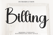 Billing, a Script Font by FreshTypeINK (Thumbnail 1 of 7)