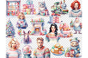 Pastel Christmas PNG | Xmas Clipart, a Person Illustration by GlamArtZhanna (Thumbnail 4 of 5)