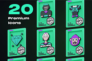 NFT Cards Pack 3D, an Object Graphic by Dope Design (Thumbnail 5 of 6)