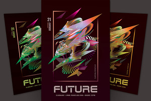 Neon Waves Flyer, a Flyer Template by styleWish