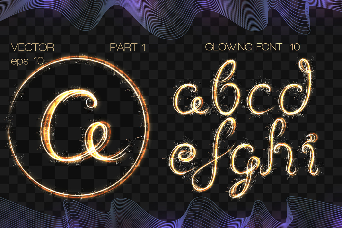 ALPHABET BENGAL SPARKS / BRUSHES /, a Symbol Font by Nadin_Lebedeva (Photo 3 of 9)