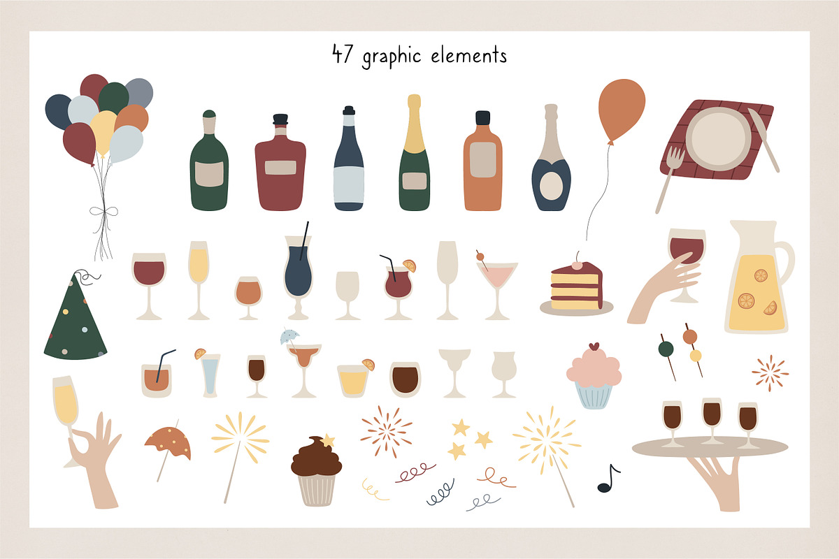 Party Time. Vector collection, an Illustration by Guvi-Design (Photo 4 of 8)